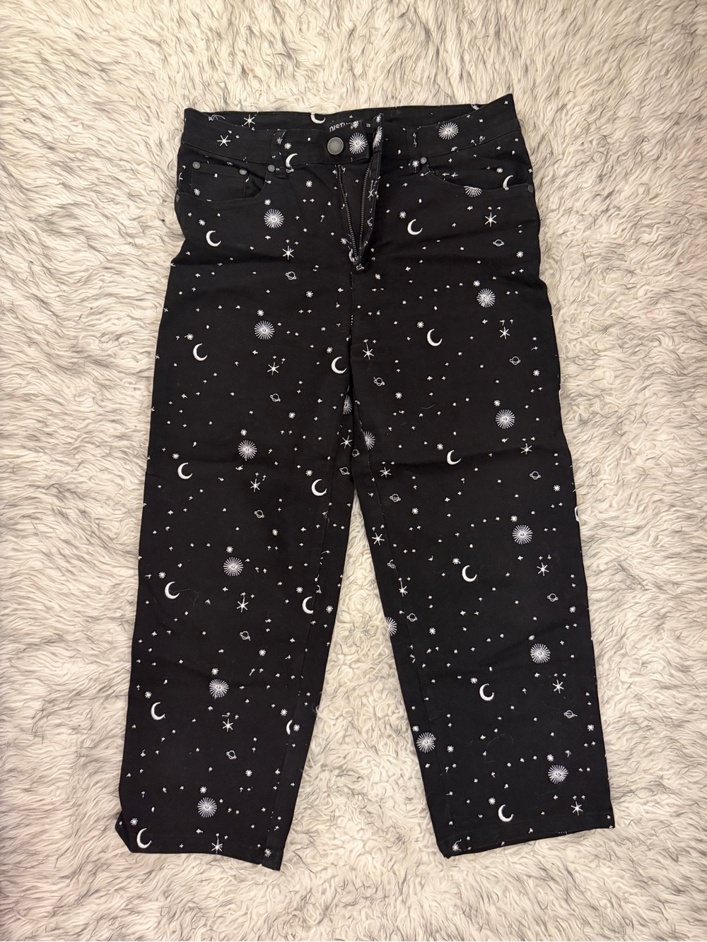 Disturbia ‘Celestial’ Embroidered Jeans - Black